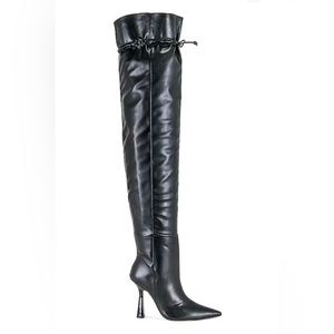 Wore once  Good American Carla Over The Knee Boots Black